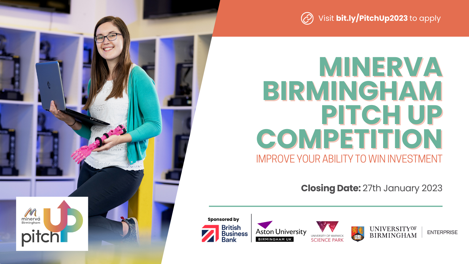 Minerva Birmingham Pitch Up is OPEN for applications!
